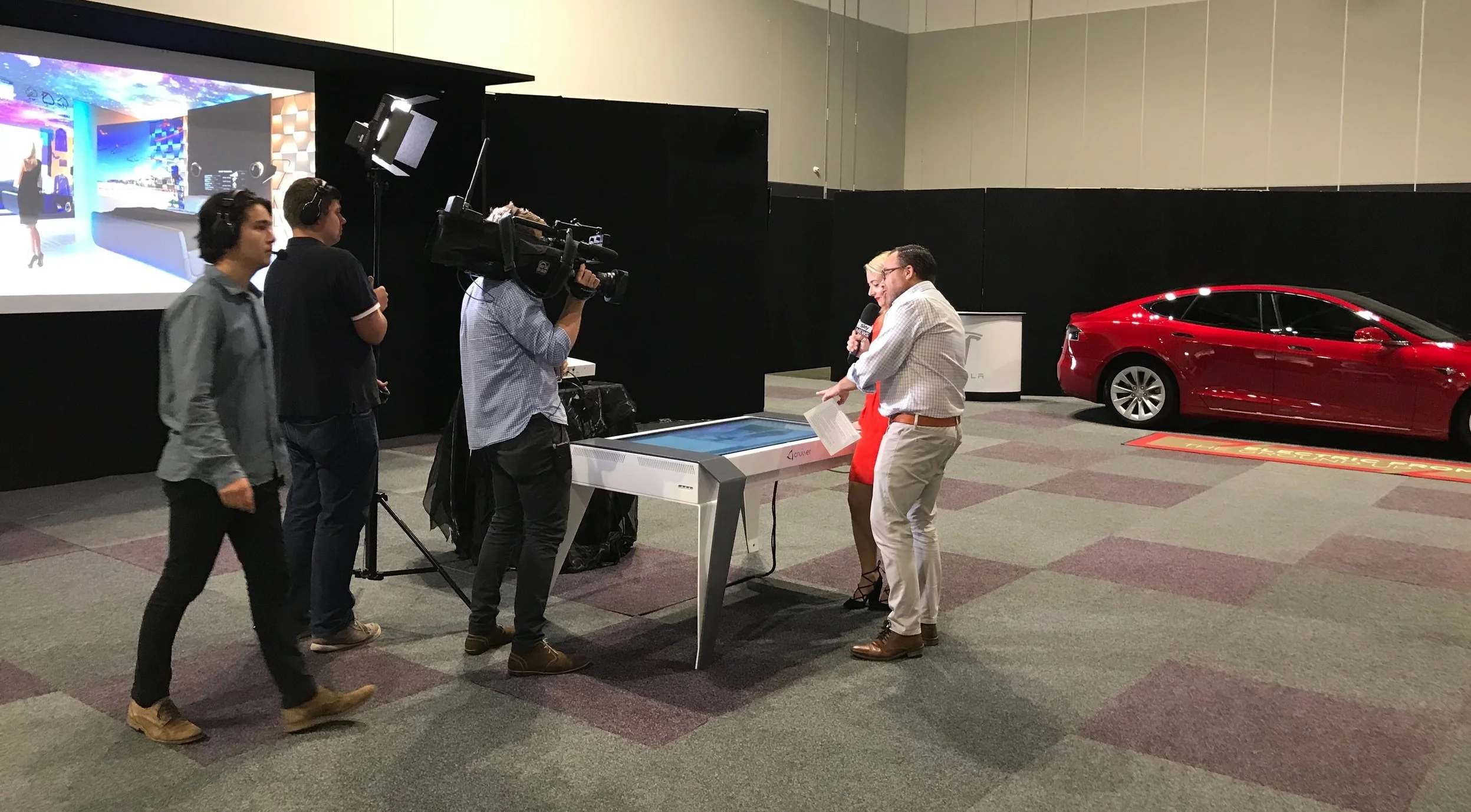 Sky News Real Estate covering the Home of the Future exhibit.