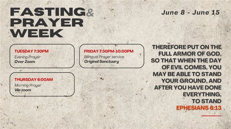 Fasting and prayer week