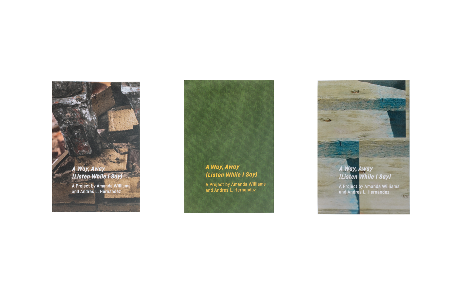 A Way, Away (Listen While I Say), A project by Amanda Williams and Andres L. Hernandez