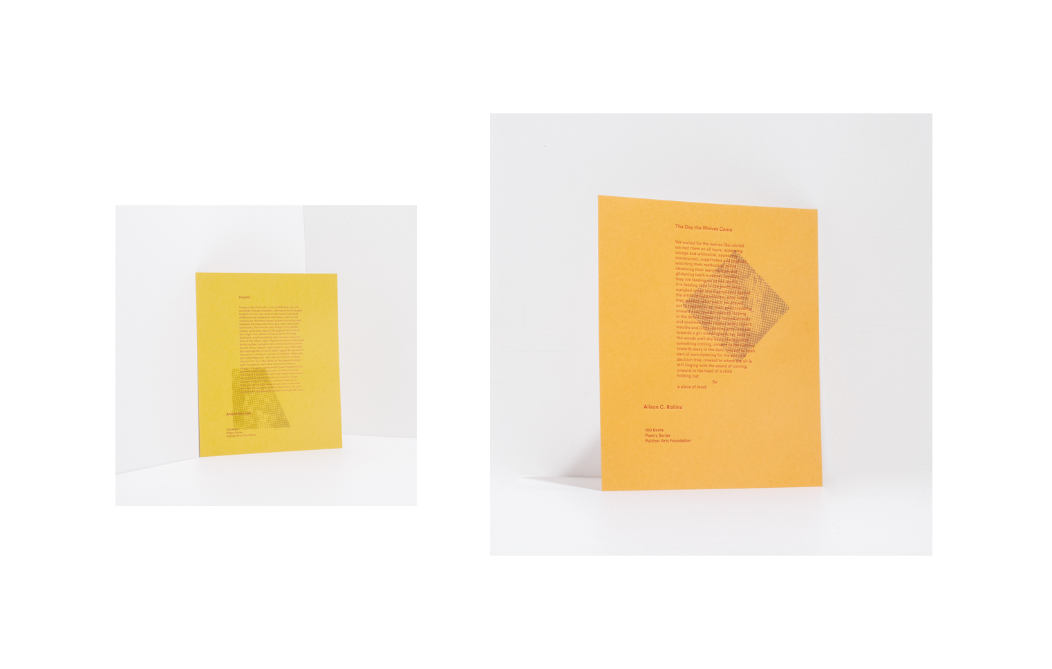 Broadsides for 100 Boots Poetry Series and The Pulitzer Arts Foundation
