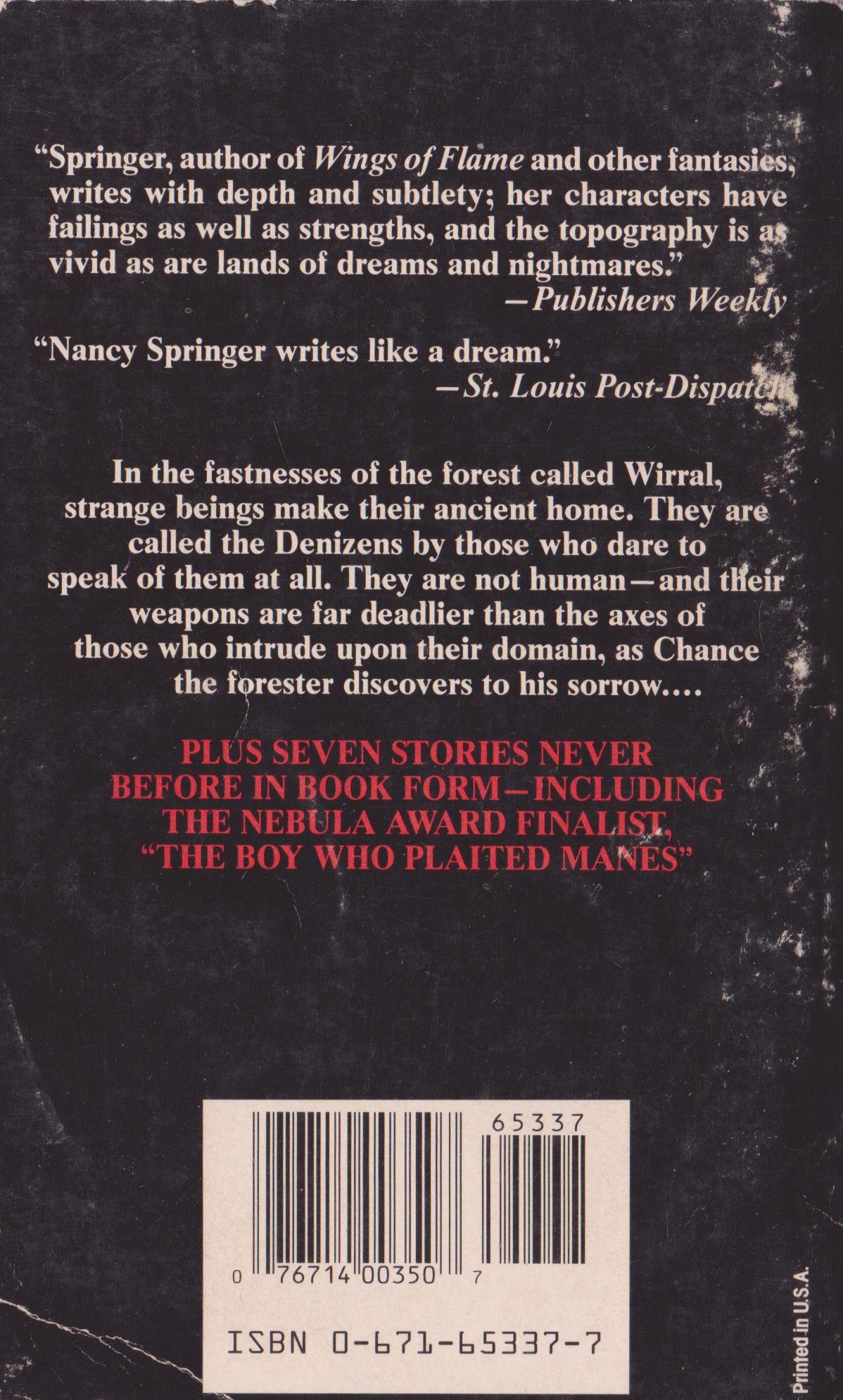 Chance and Other Gestures of the Hand of Fate by Nancy Springer-back.png