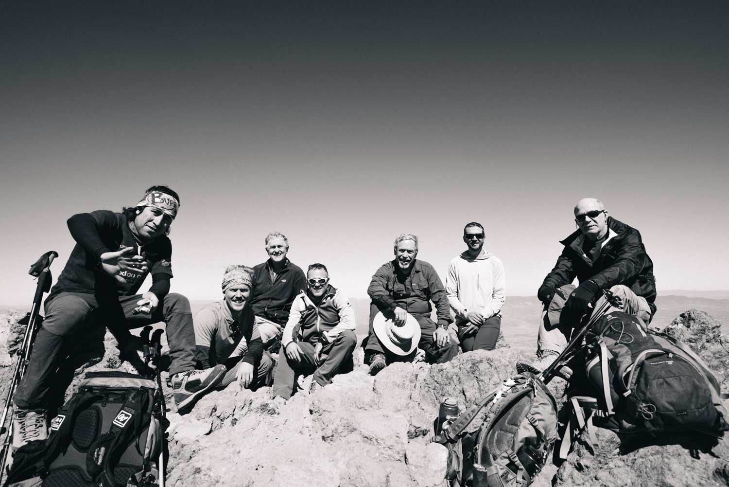 From right to left, Chris (local guide), Michael (Me), Phil, Artem, Marty (my father), Joe (American guide), and Tony.