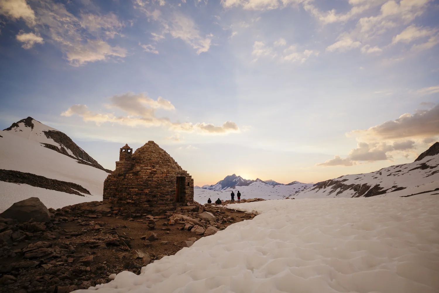 View from The Muir Hut atop Muir Pass in King's Canyon National Park, roughly half way through the John Muir Trail.