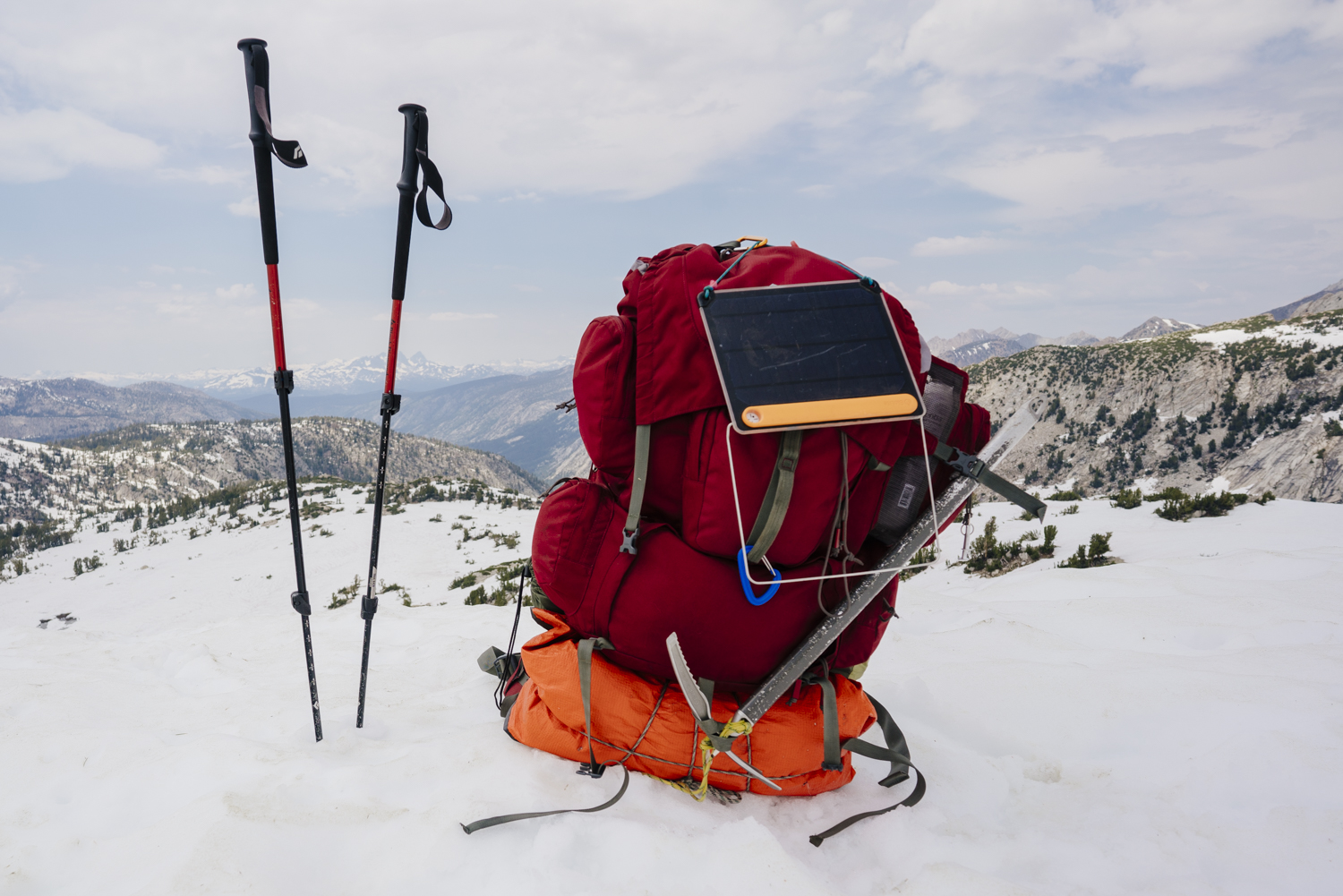 "Big Red," my way too big pack.