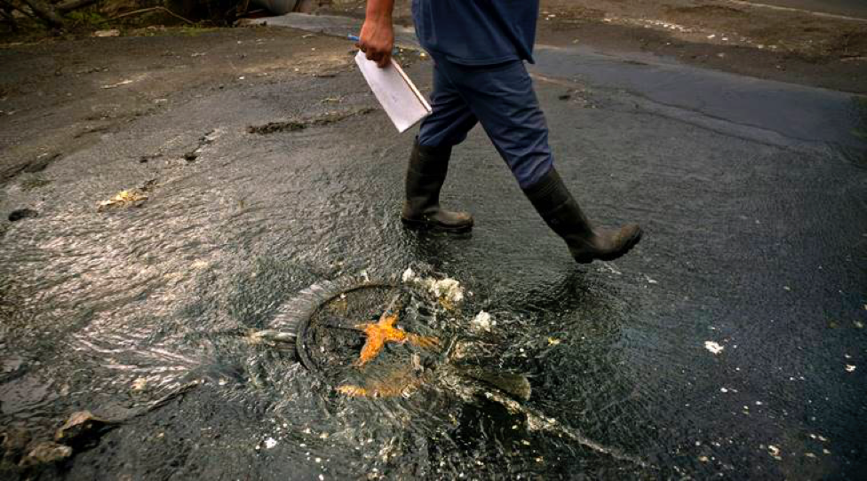 Photo: Raw sewage contaminating waters in Puerto Rico after Hurricane Maria Photo Courtesy: Associated Press