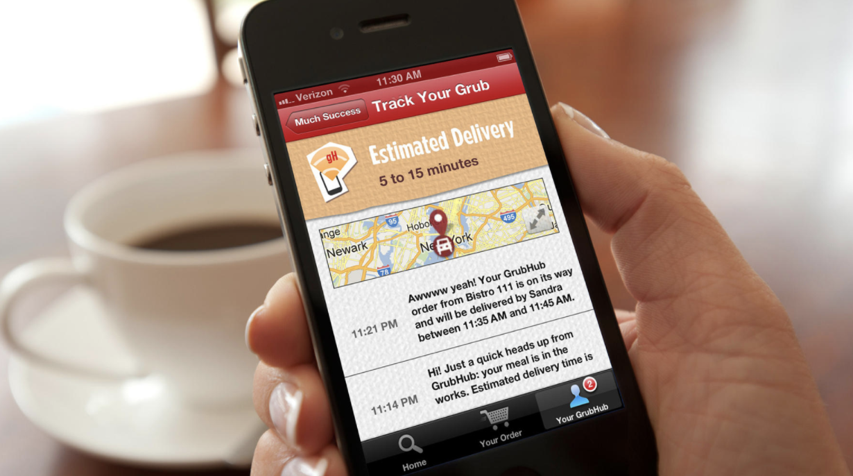 GrubHub is the largest food-delivery app in the state (Credit: GrubHub)