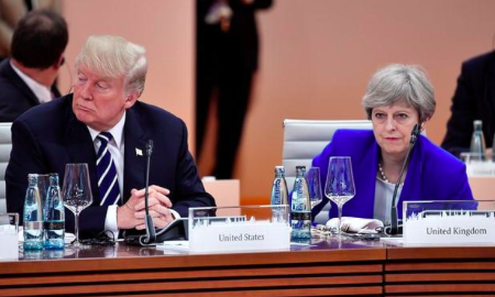 US President Donald Trump and British Prime Minister Theresa May (The Guardian/Reuters) 