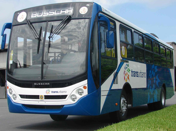 A Transurbano bus, the system currently being called into question (La Noticia en Guatemala)