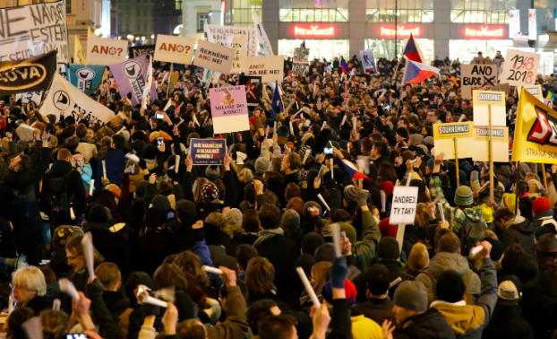 Mass protests in Prague on Monday March 5th in response to Zdenek Ondracek’s appointment as Chairman of Parliamentary Law Enforcement (Washington Post) 