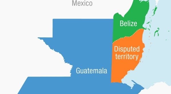 Photo: map showing the disputed territory at stake if an International Court of Justice vote occurs (Source: Telesur )