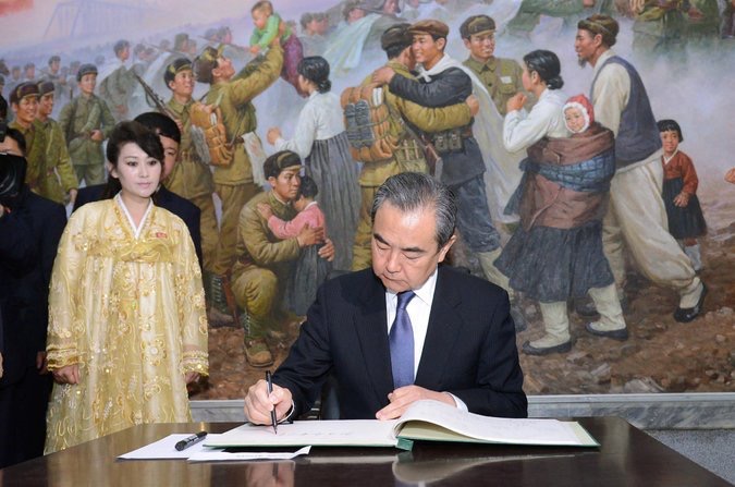 (Photo: China’s foreign minister Wang Yi on his visit to Pyongyang. Source: Korean Central News Agency )