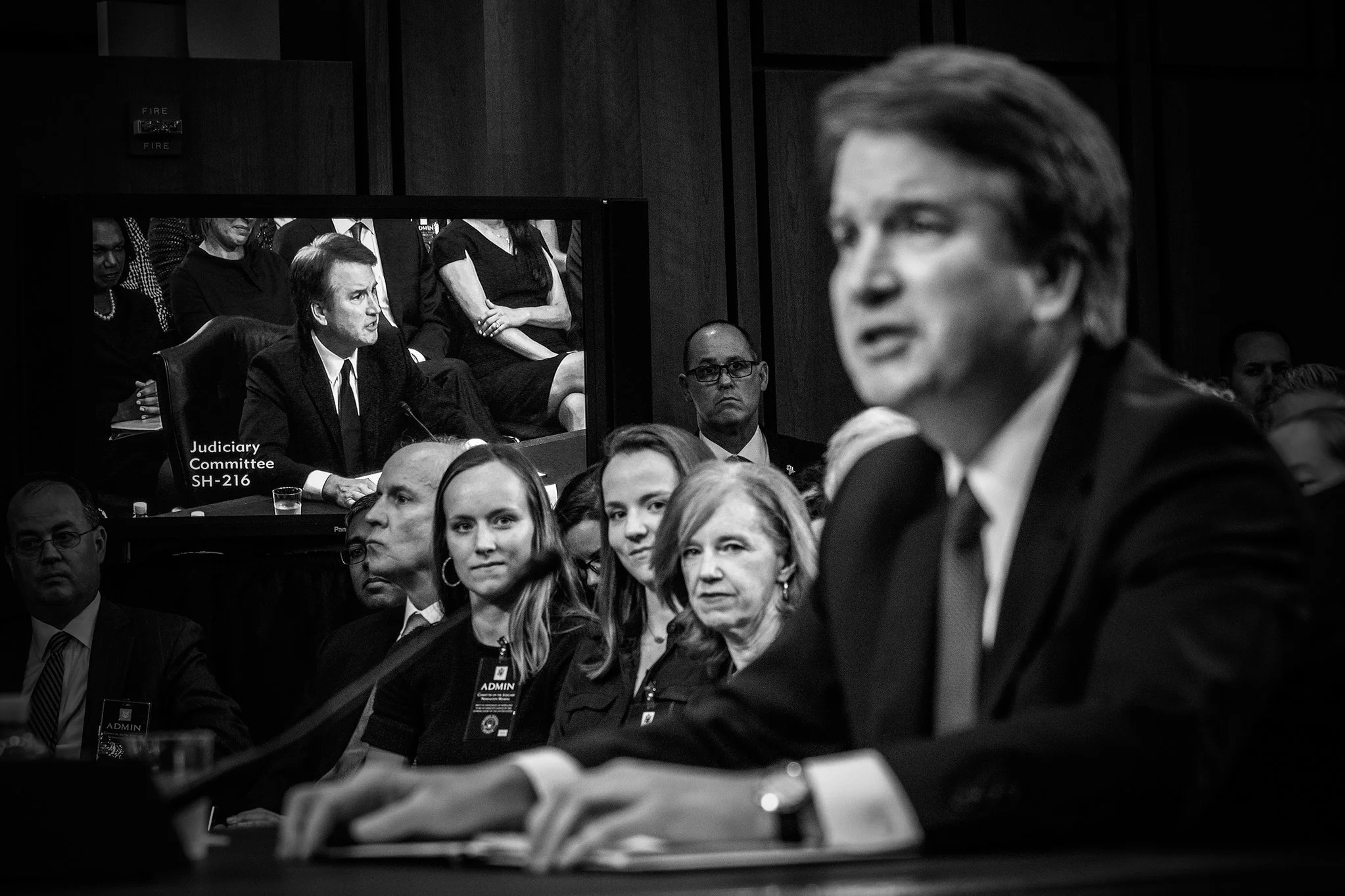 Brett Kavanaugh in Senate Confirmation hearing. Photo: Mark Peterson / Redux for The New Yorker