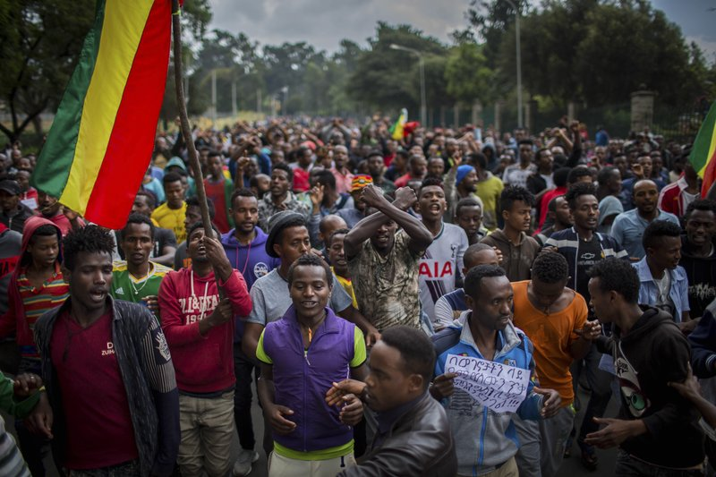 Image was taken in Addis Abba, Ethiopia following mass protests against the rising ethnic violence, the picture is from Sept. 17, 2018. Photo: Mulugeta Ayene/AP Photo