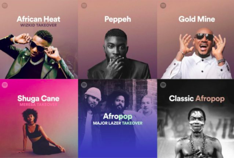 Cover photos for different artists and sections of Afro Hub. Photo Credit: Stars of Nigeria.