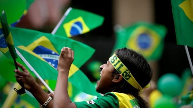 Bolsonaro has appealed to a broad group of Brazilian voters by promising to crackdown on violence and bring order and stability. Photo: EPA via BBC .