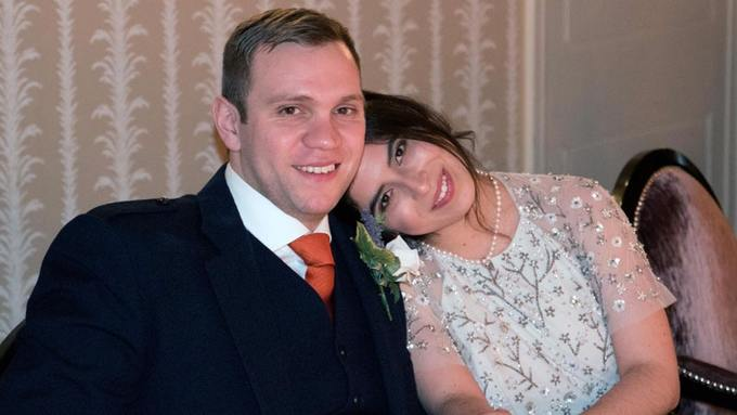 Matthew Hedges with his wife Daniela Tejada. Photo: PA