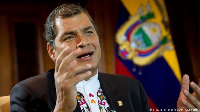 Former President of Ecuador Rafael Correa. Photo: M. Gambarini/Deutsche Welle via dpa