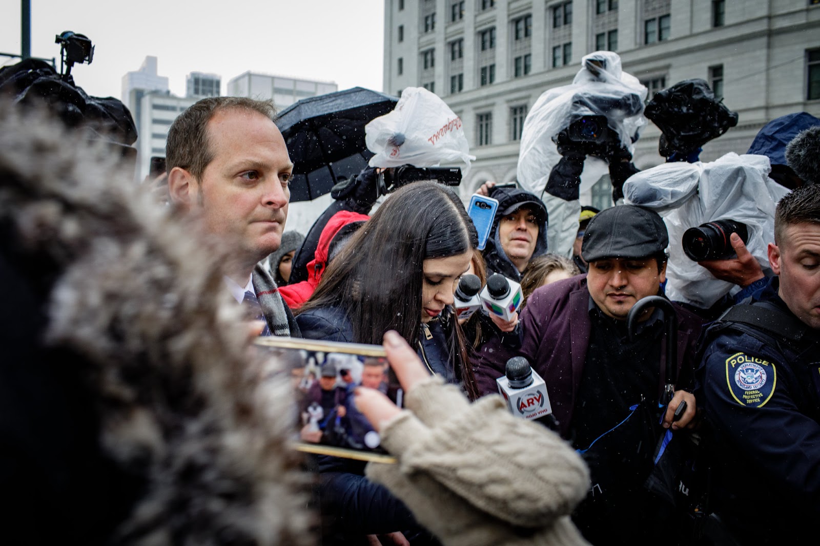 Emma Coronel Aispuro, the wife of Joaquín Guzmán Loera, known as El Chapo, after the verdict was announced on Tuesday. Photo: Stephen Speranza/New York Times