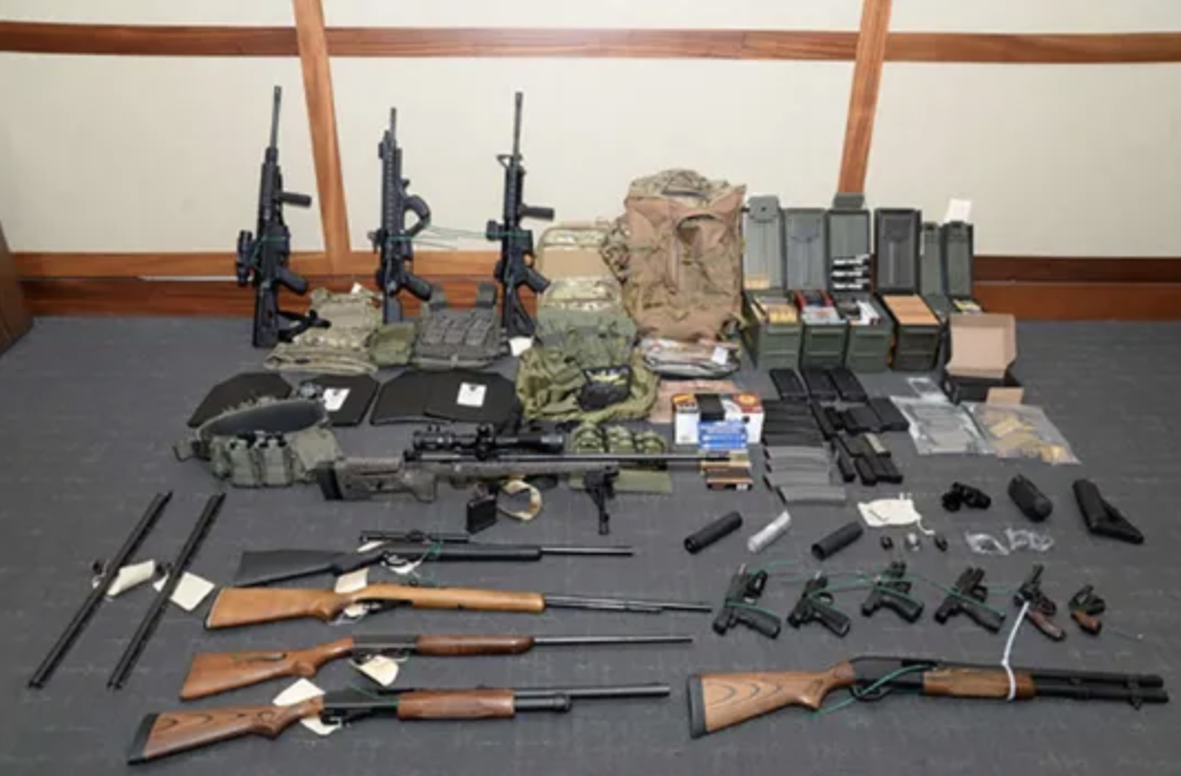 Federal Authorities recovered several rifles and rounds of ammunition in Hasson’s apartment. Photo: AFP /U.S. Attorney's Office for the District of Maryland