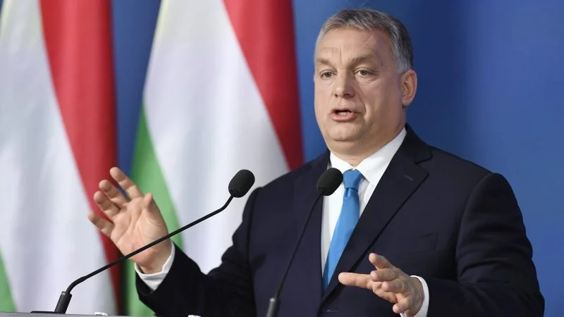 Prime Minister of Hungary Viktor Orban speaks during an international press conference at the Cabinet Office of the Prime Minister in Budapest, Hungary on Jan. 10, 2019. Photo: Szilard Koszicsak/EPA/EFE