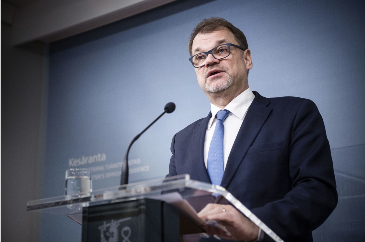 Finnish Prime Minister Juha Sipilä holds a press conference on the matter of his government’s resignation at the Prime Minister’s Office in Kesäranta on Friday, Mar. 8, 2019. Photo: Pasi Liesimai