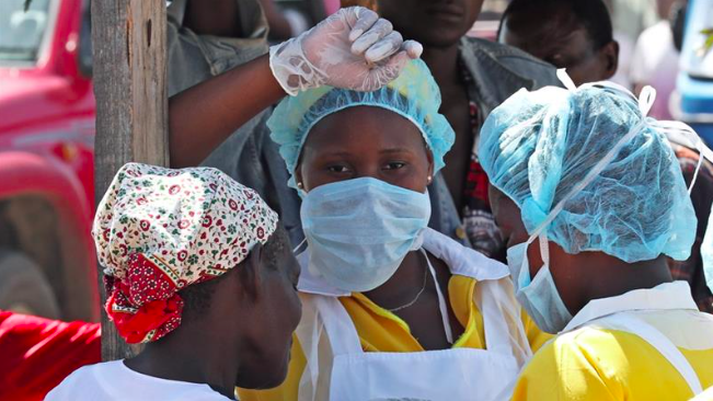 Beira in Mozambique, one of the areas worst hit by the cyclone, has been set up with a centre for waterborne diseases. Photo: Mike Hutchings/ Reuters via Al Jazeera .