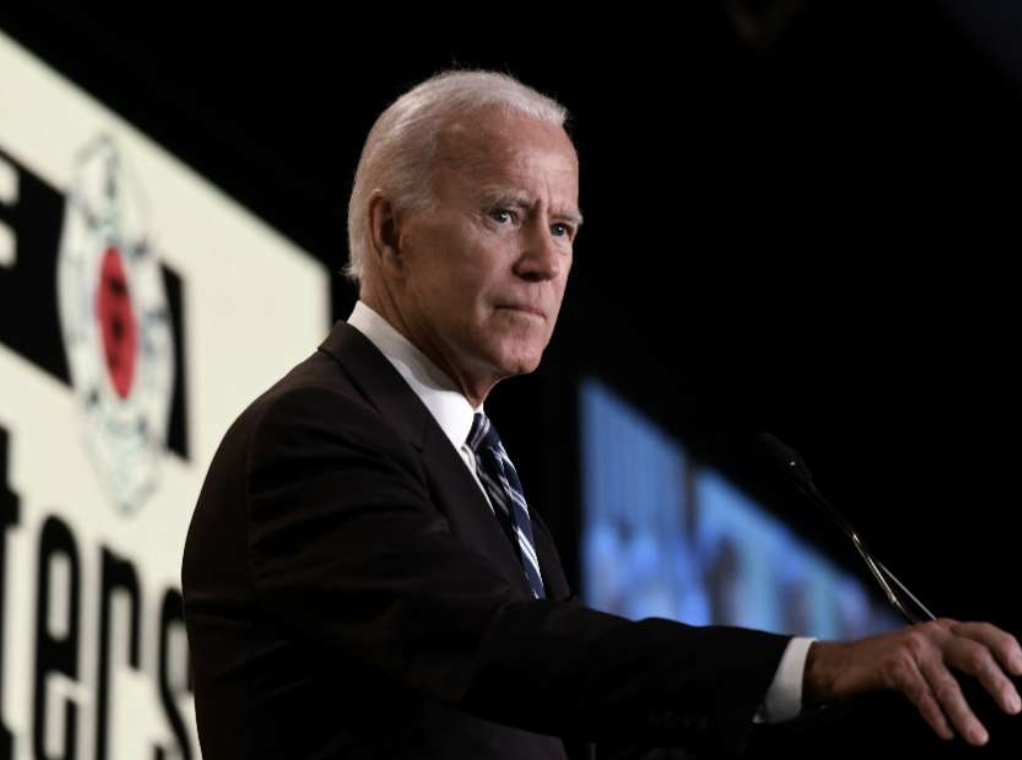 The Former Vice President is entering into the race as the frontrunner in a crowded primary field. Photo: Douliery Olivier/ Abaca Press