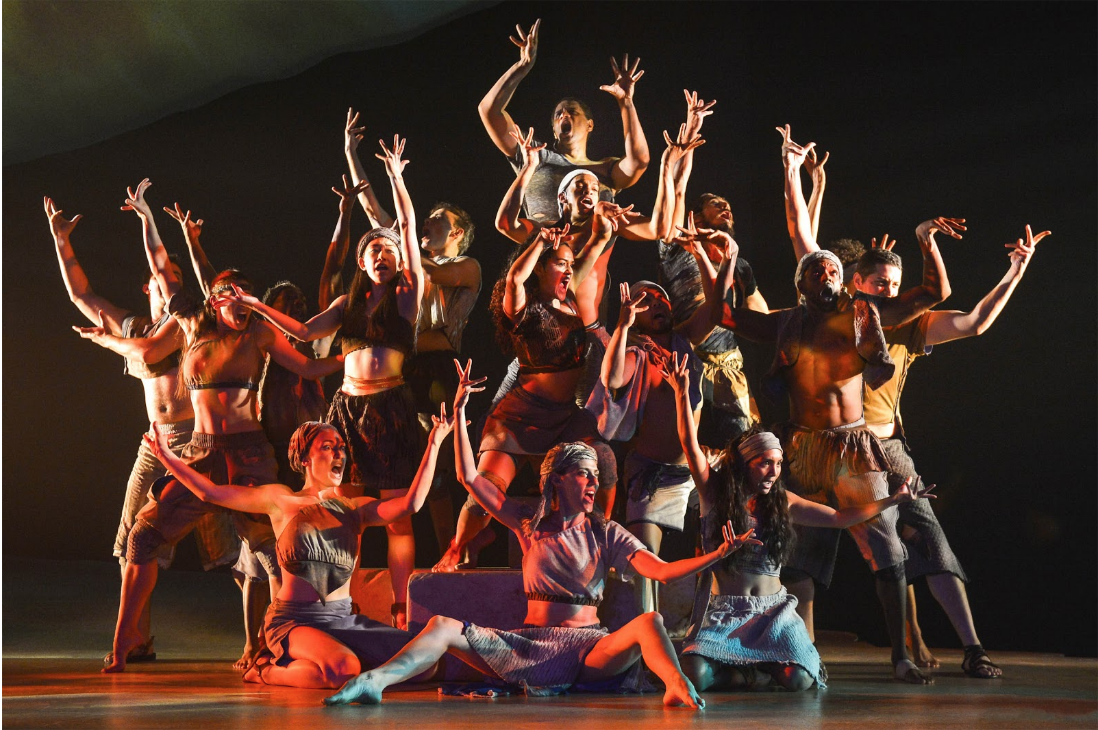 The cast of the San Francisco show during a performance. Photo: Playbill