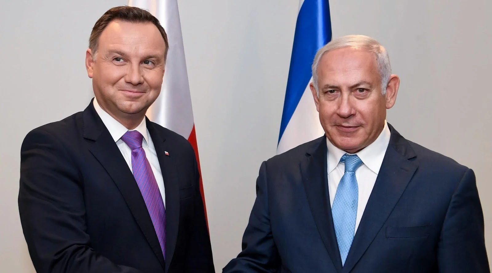 Polish President Andrezj Duda and Israeli Prime Minister Benjamin Netanyahu. Photo Source: jta.org via GPO