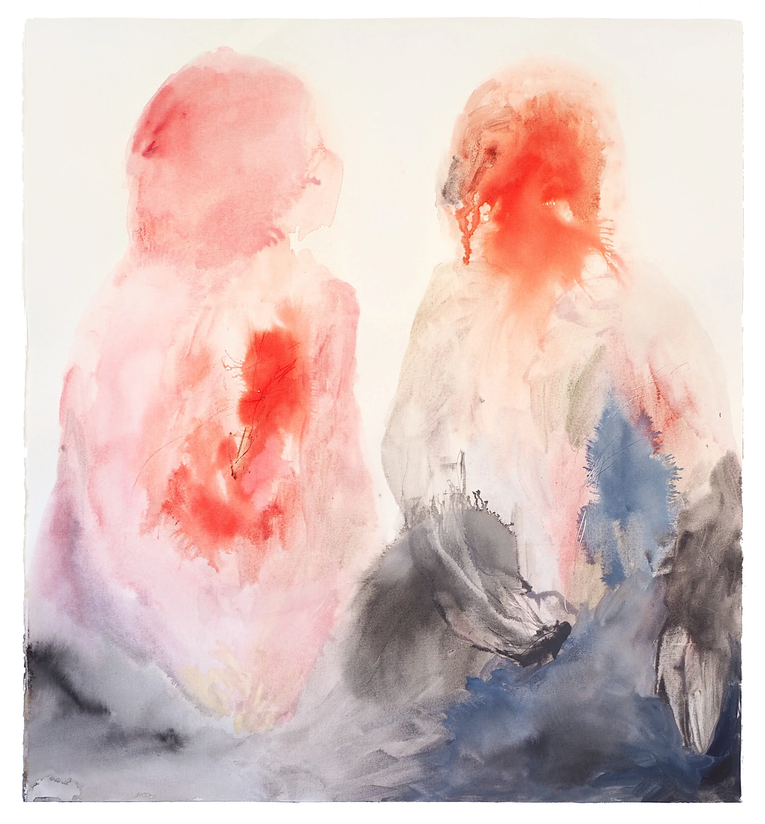 Taking the Weight , 2015 Watercolour and ink on paper 77 x 70 cm