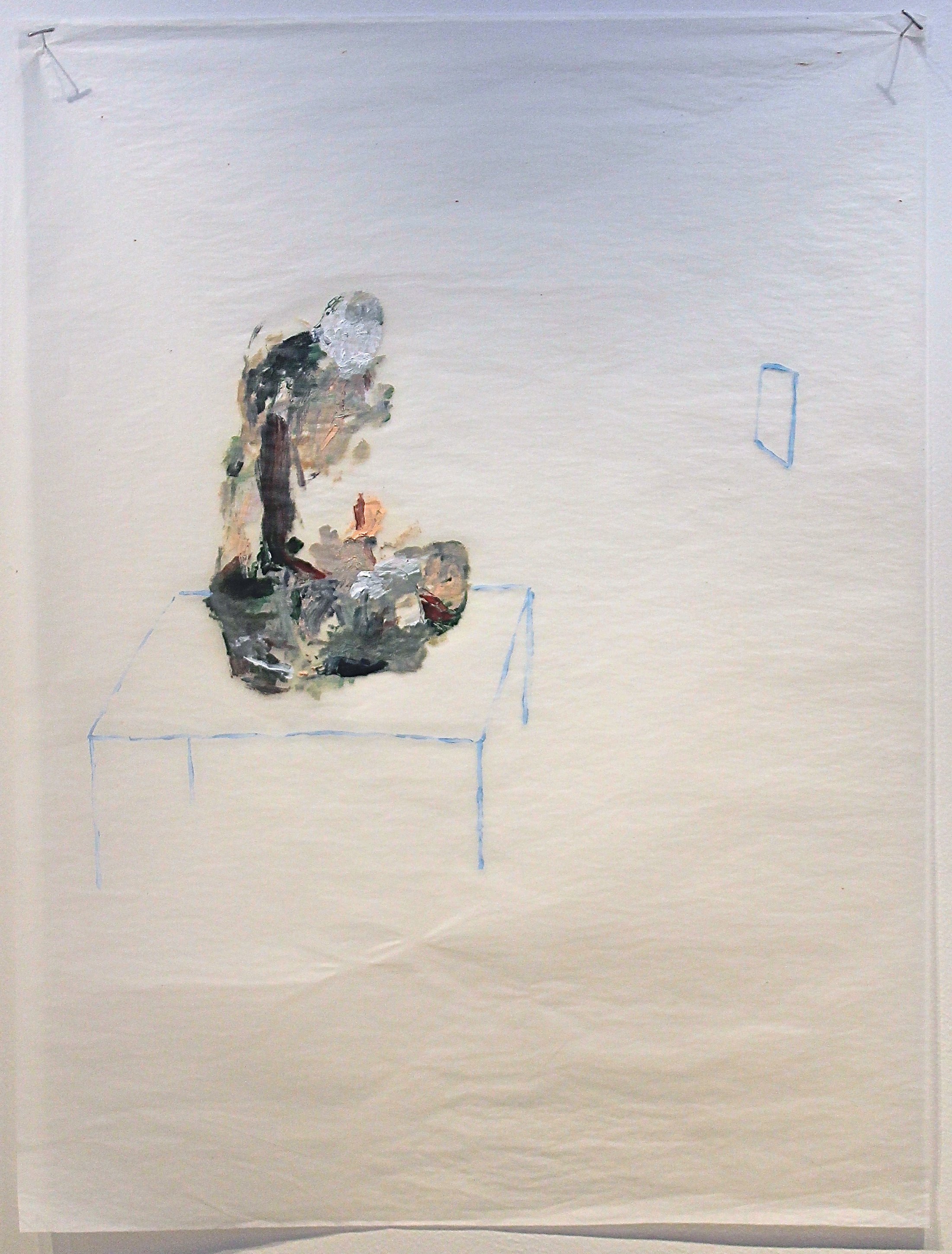 Attempt At Retaining A Sense Of Being , 2014 Oil on gampi silk paper 61 x 51 cm