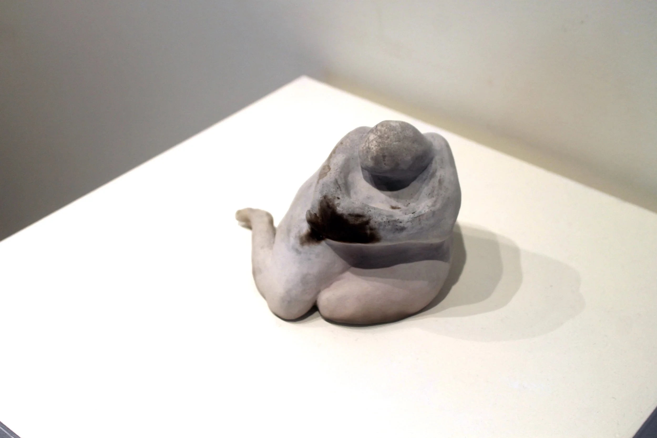 Retreat , 2014 Raku fired bisque clay 12 x 15 cm