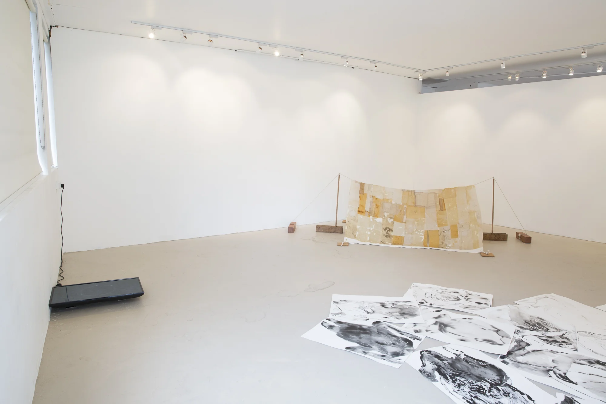 Speechless exhibition at Rubicon ARI, 2018, featuring Madeline Bishop (left), Claire Capel-Stanley (back) and Zoya Godoroja-Prieckaerts (right). All photos by Madeline Bishop.
