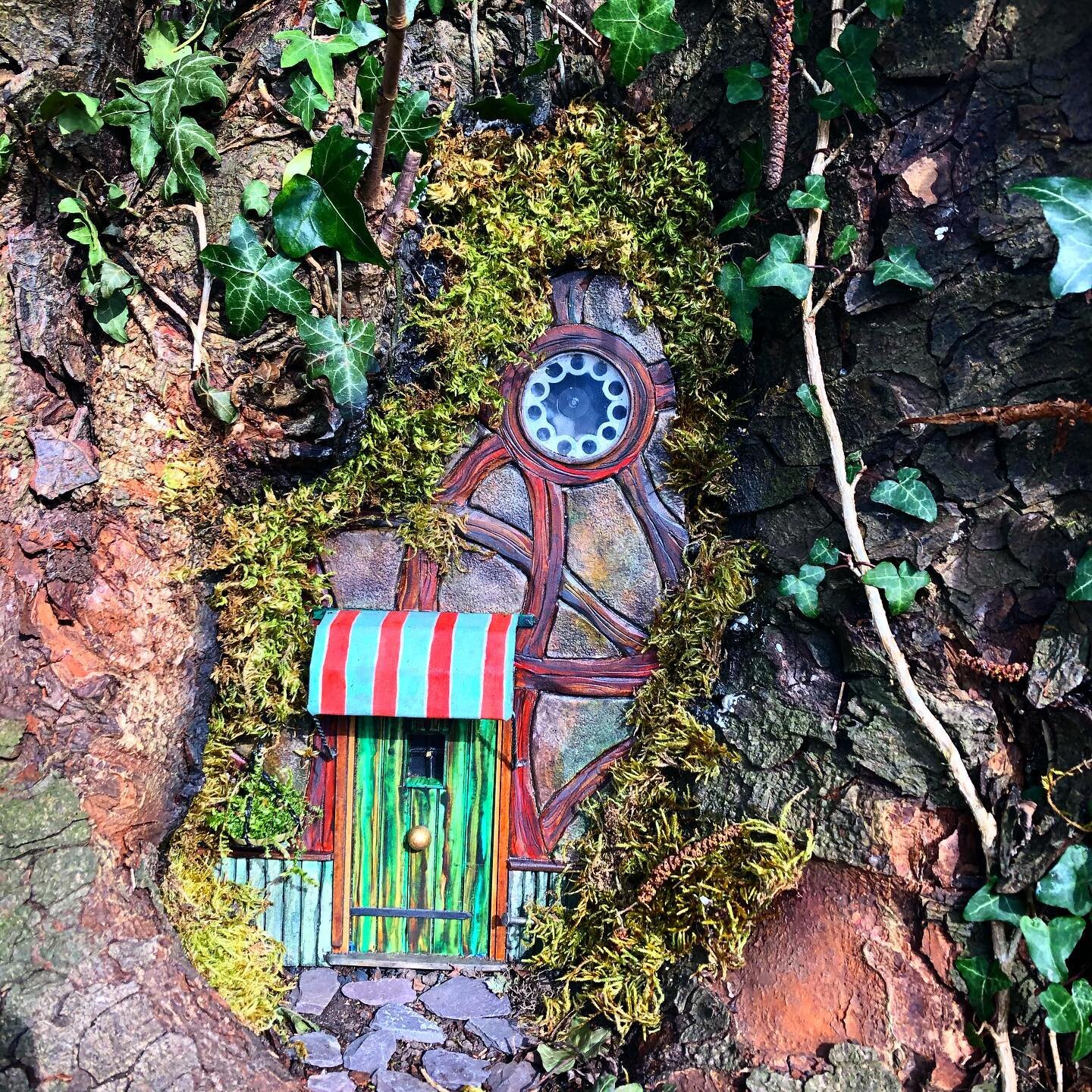 Easter treat 🐣 - some gorgeous human being has made these magical tiny doors in the trees on the river path opposite Harleyford. Thank you whoever you are!! 💝