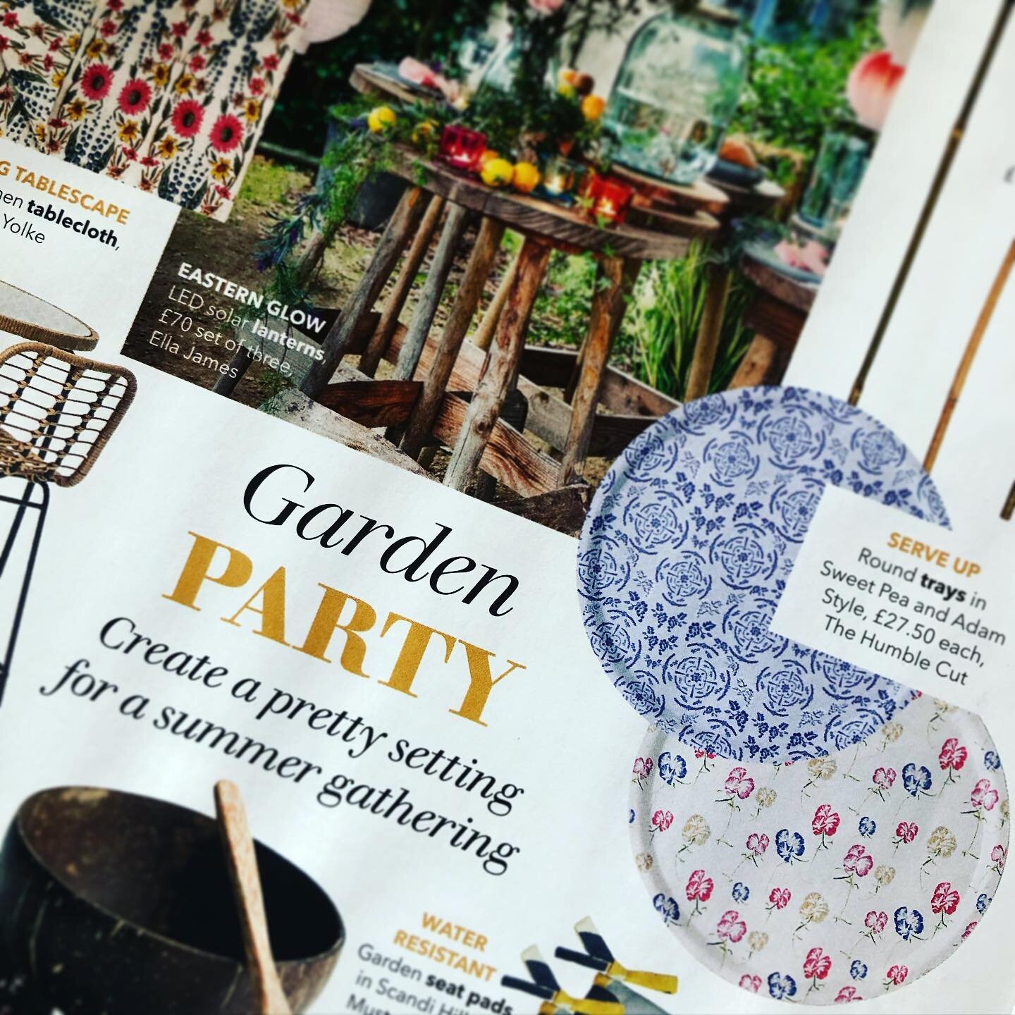 Thank you 😊 @countryhomesmag for including two of our Round Trays in your pretty Garden Party feature! 

#gardenparty #outdoordining #alfrescodining #lunchoutside #traydecor