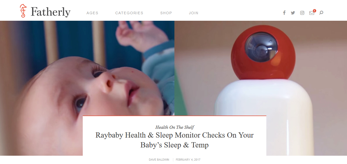 Raybaby Health & Sleep Monitor Checks On Your Baby’s Sleep & Temp