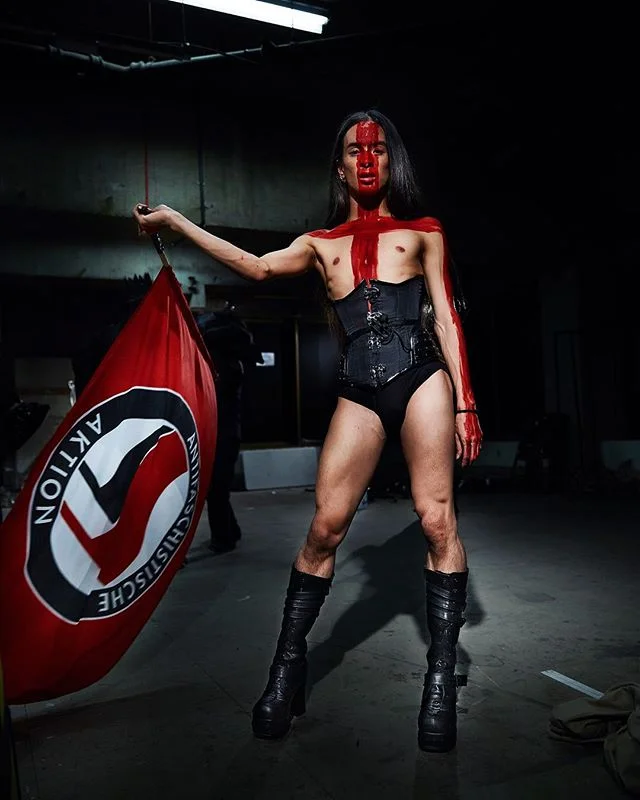 @jaljoshua at The Judy Blame Ball shot for @dazed 
Thank you @garethpughstudio, @mccollywood &amp; @benjaminmilan for this incredible event! 
#JudyBlame #LondonBallroom #JudyBlameBall #Antifa