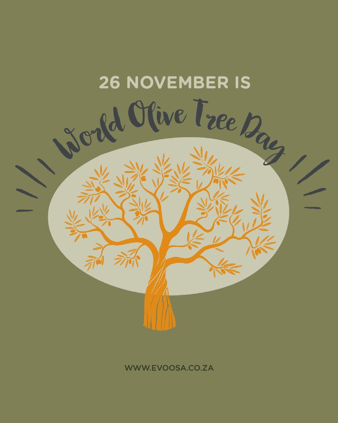 World Olive Tree Day (November 26) is a day to contemplate the many facets of the olive tree's symbolism and recognise its importance in human history.

The olive branch is widely recognised as a universal symbol of peace. This originates from ancien