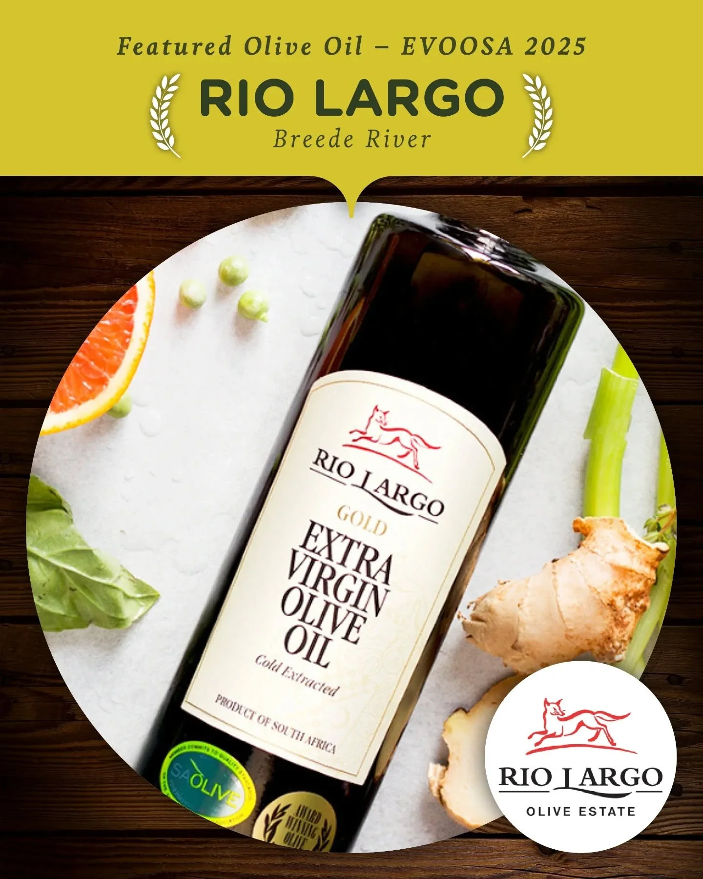 @riolargooliveestate 's Extra Virgin Olive Oil is an award winning blend of cultivars (FS17, Frantoio, Leccino and Coratina) grown, handpicked, pressed and bottled on the private family-owned estate in the Scherpenheuwel Valley outside Worcester.

Ni