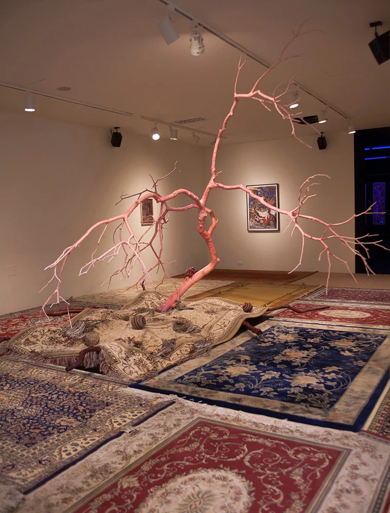 Yu Ping Kuo: “Asleep, Dreaming, in a Feverish Land” 2018. Sound + mixed media installation. Dimensions variable. Image Courtesy of the artist, Michael Ku Gallery
