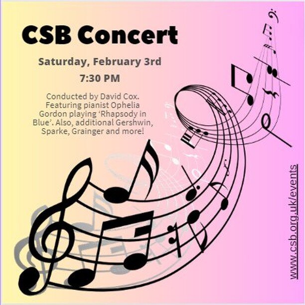 Today is the day! This concert is set to be a special evening. 7.30pm at St Mark's Chuch in Purley. Ticket information here: https://csb.org.uk/events. Also available on the door - adult &pound;10, concession &pound;6. #music #Croydon #Gershwin
