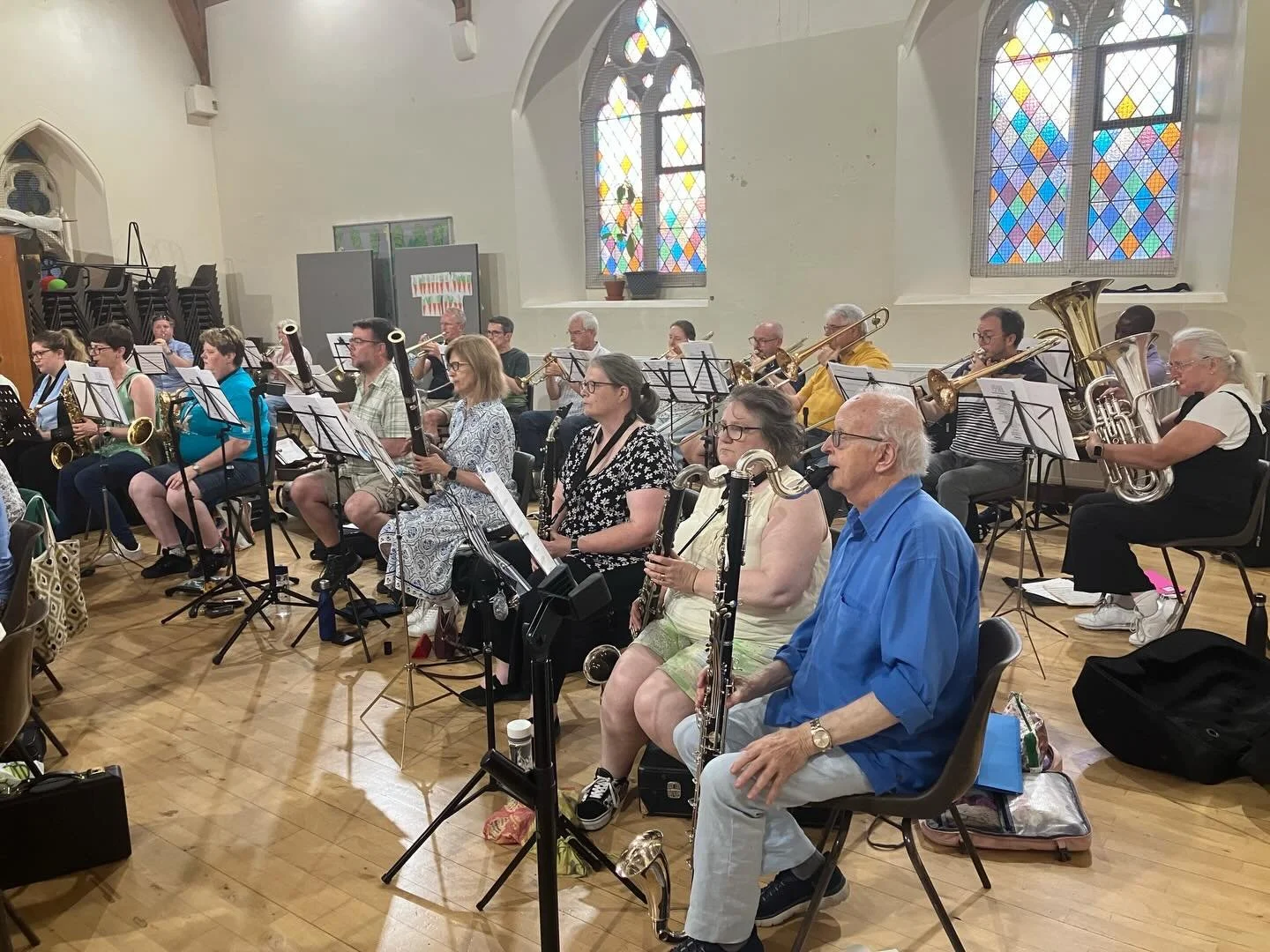 Our last rehearsal was all about the piece we are going to be performing at the @ncbf_festival on Sunday. An incredible 55 band members travelling to Manchester on Saturday (plus some supporters!). Can&rsquo;t wait!! 🎶🎵🎺🥁