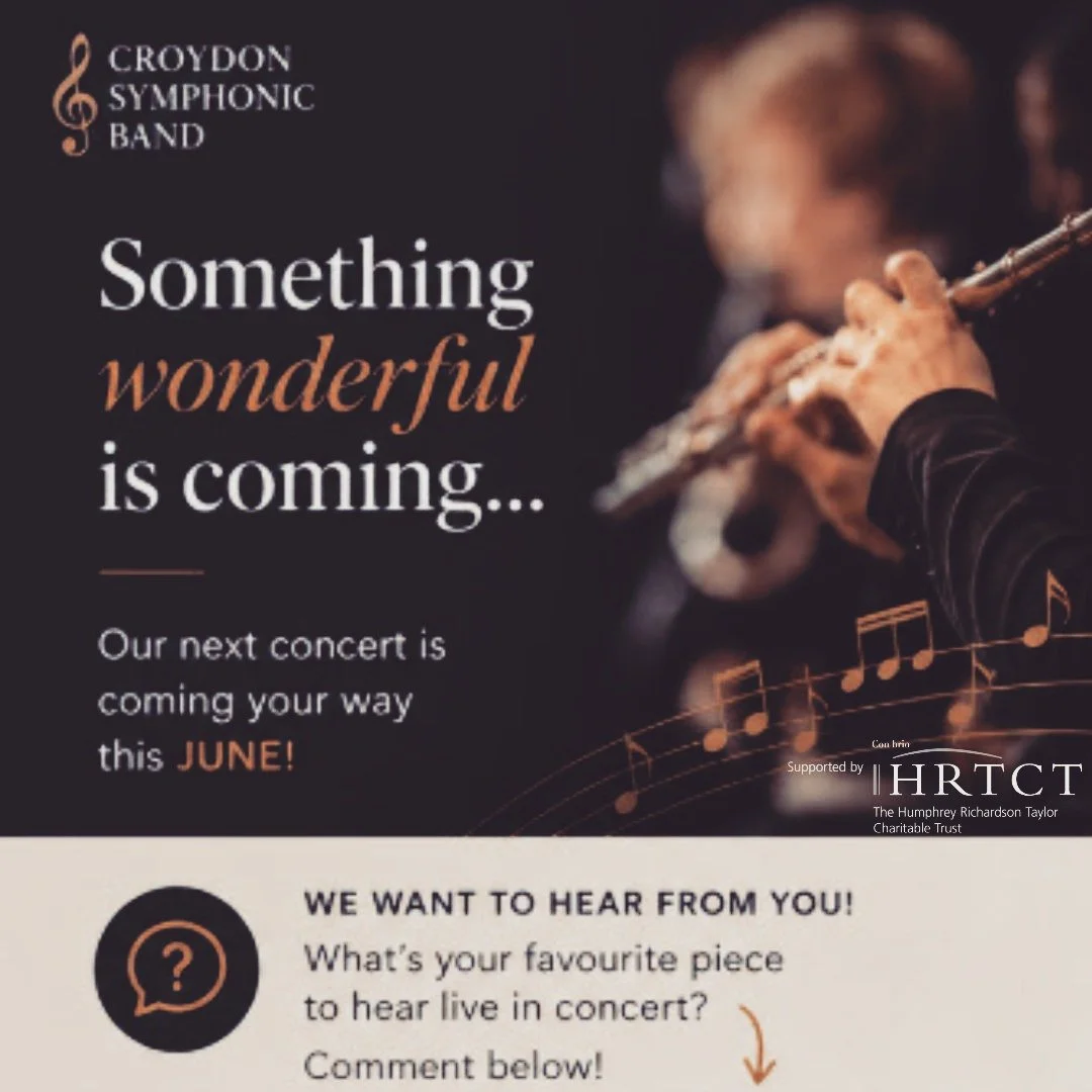 Something special is coming to Croydon this June (24th)&hellip; 🎶✨
The Croydon Symphonic Band is back with a spectacular live concert filled with powerful melodies, unforgettable moments, and music that will move you.

Whether you're a lifelong musi