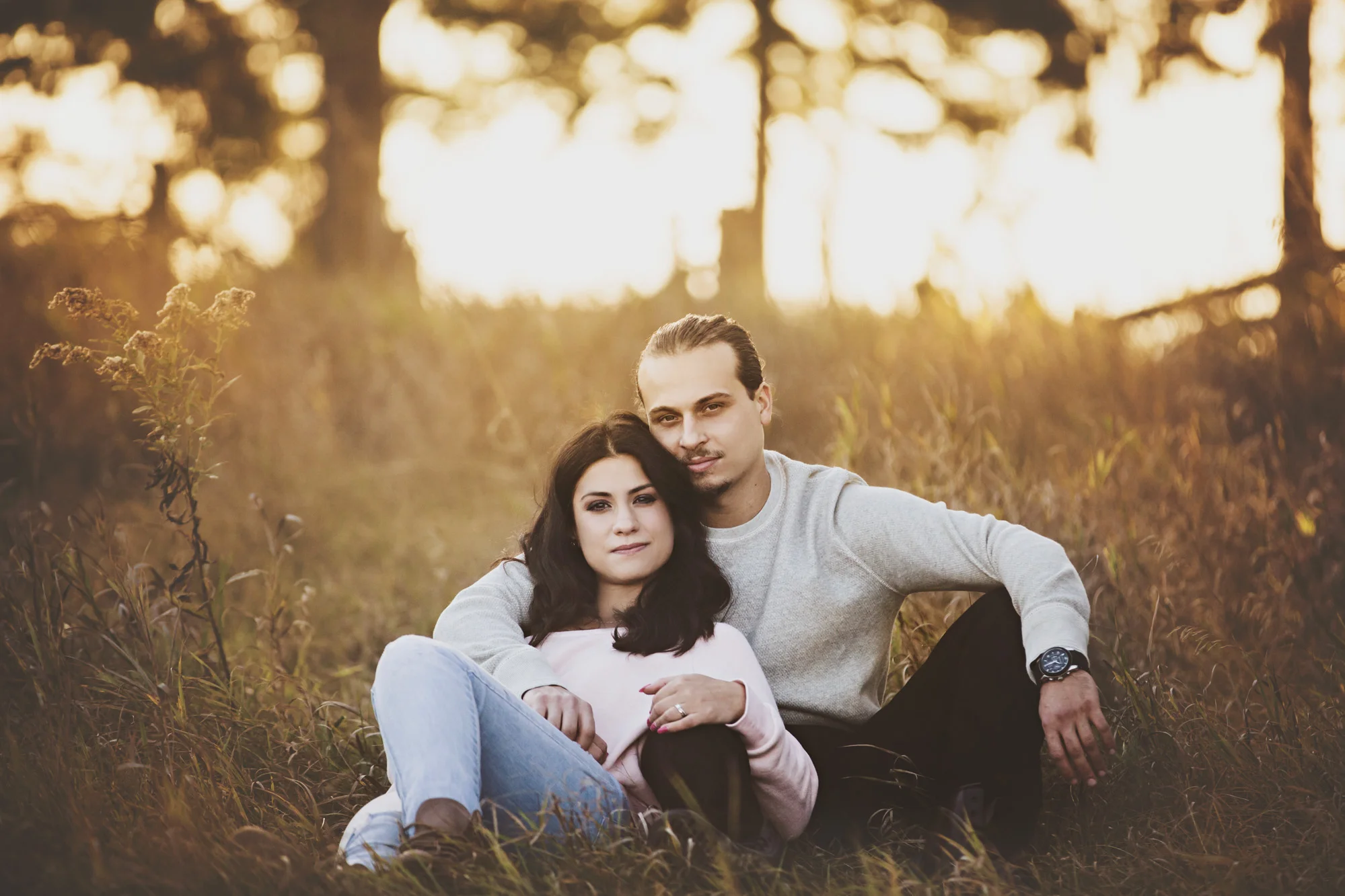 Nothing to see here, other than an absolutely gorgeous couple and a gorgeous sunset!