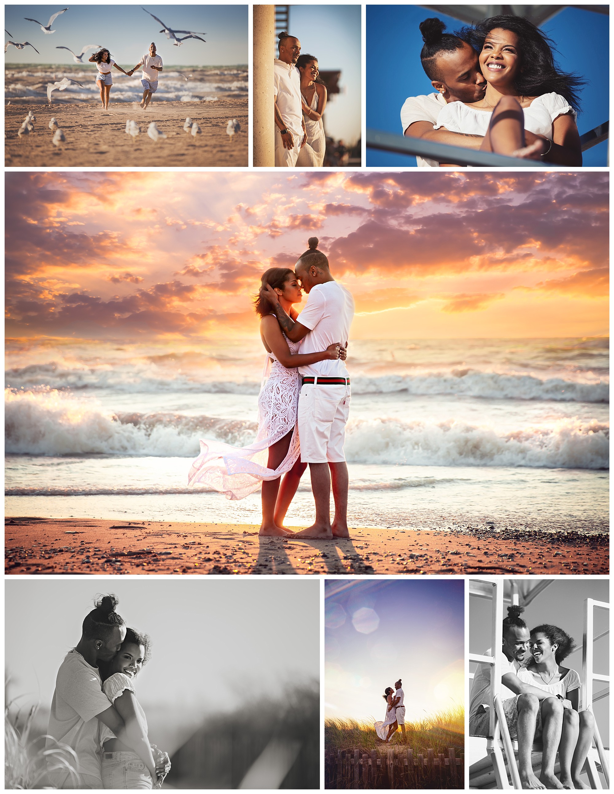 Grand Bend Beach, Ontario beach engagement photos by VanDaele & Russell