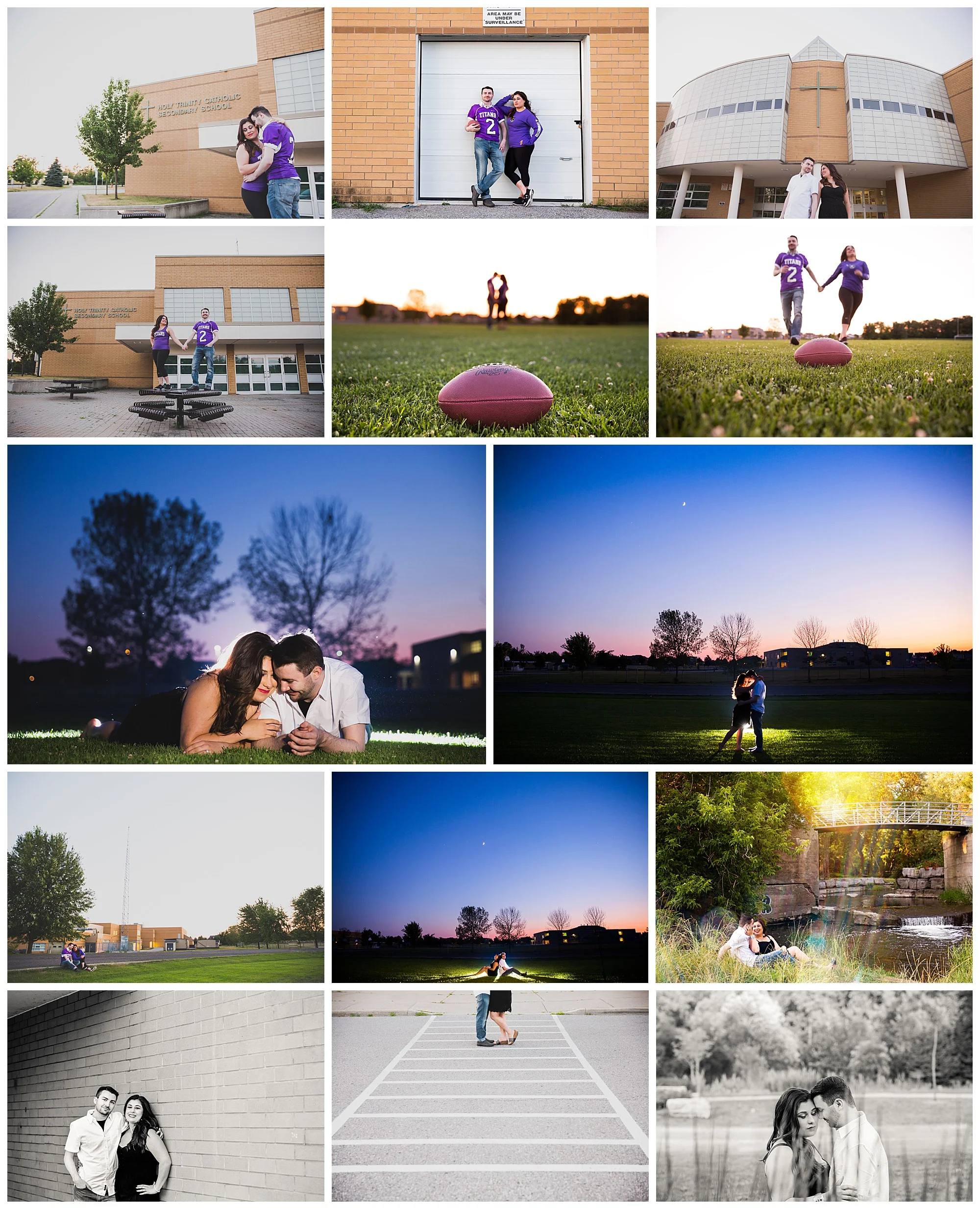 Holy Trinity Catholic School, Courtice, Ontario engagement photos by Van Daele & Russell