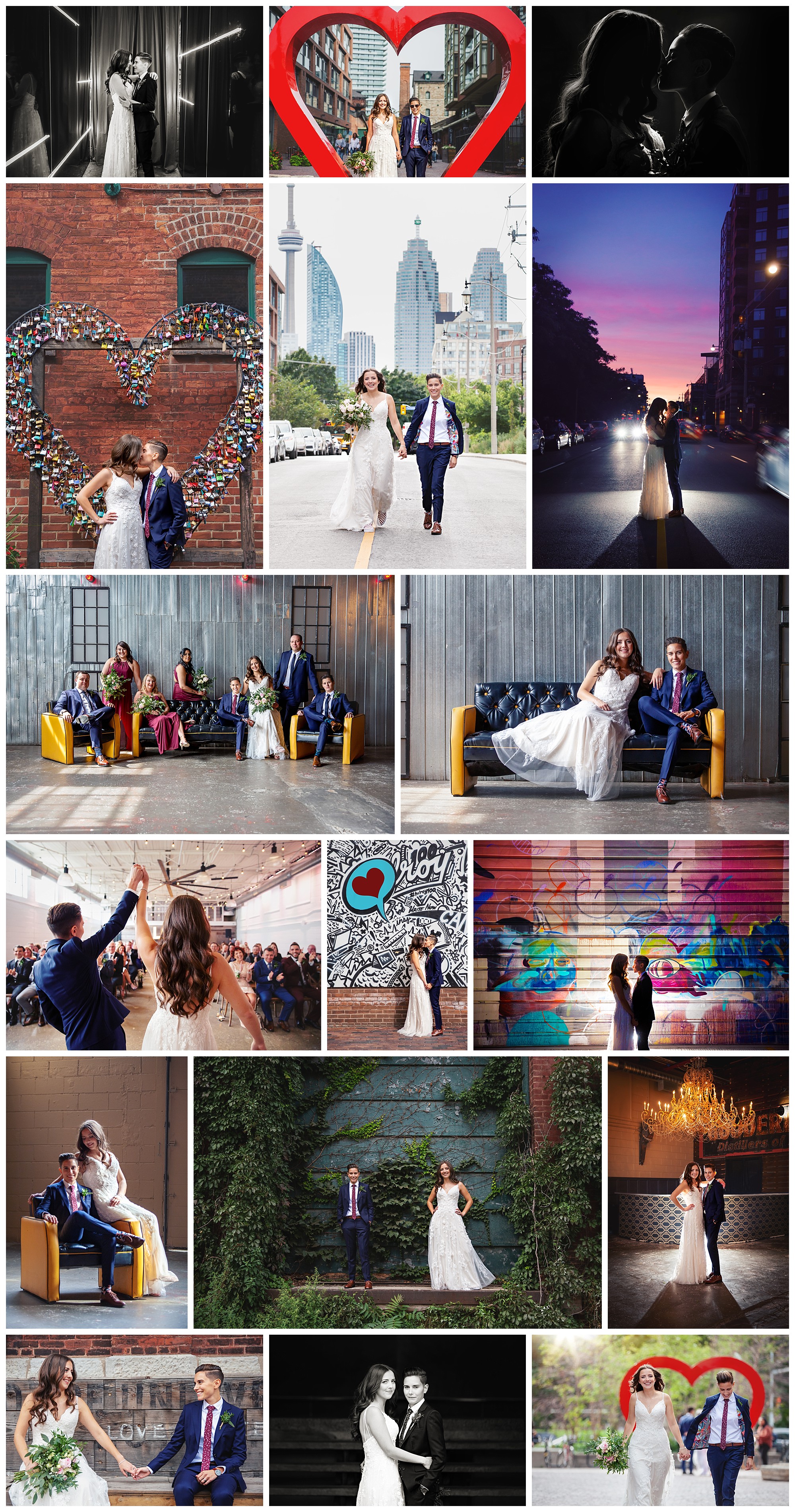 Airship 37 & Distillery District, Toronto, Ontario wedding photography by VanDaele & Russell