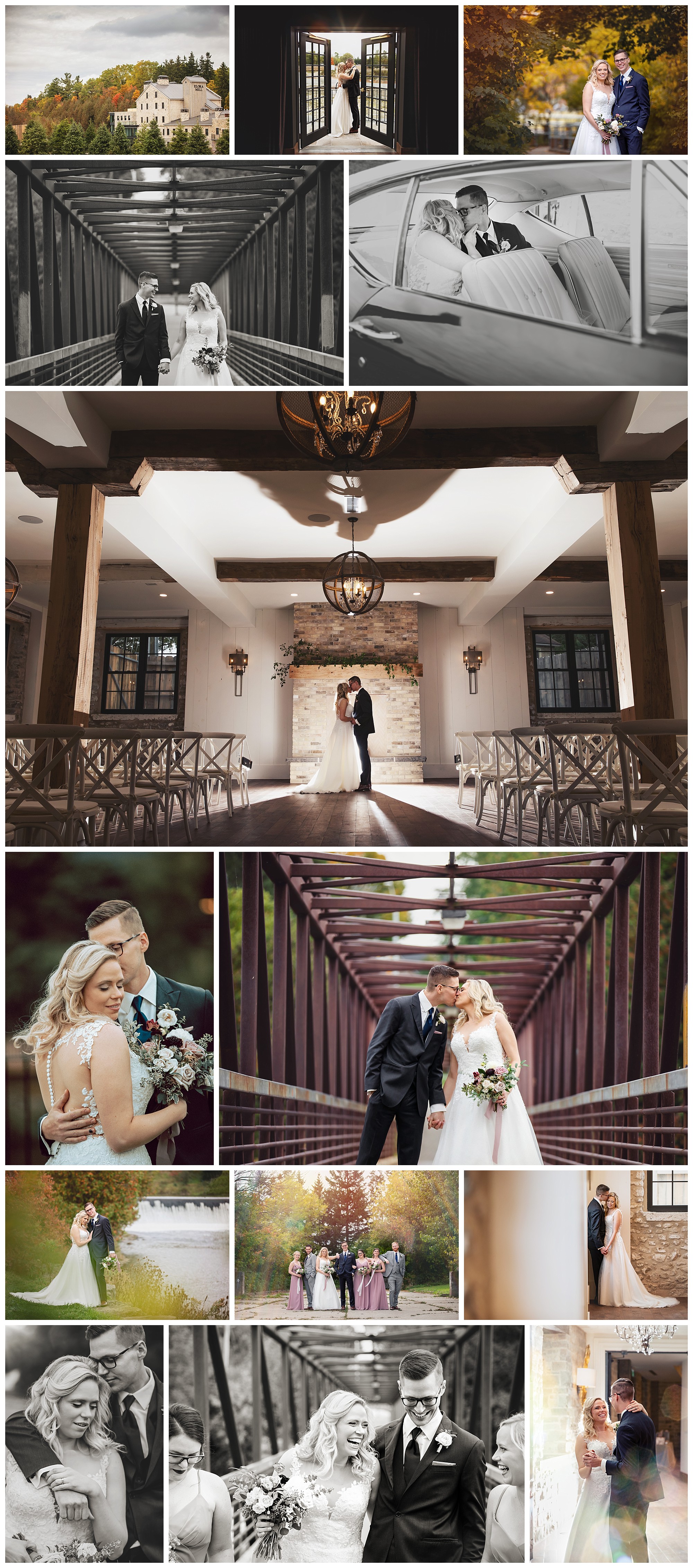 Elora Mill & Spa, Elora, Ontario wedding photography by VanDaele & Russell