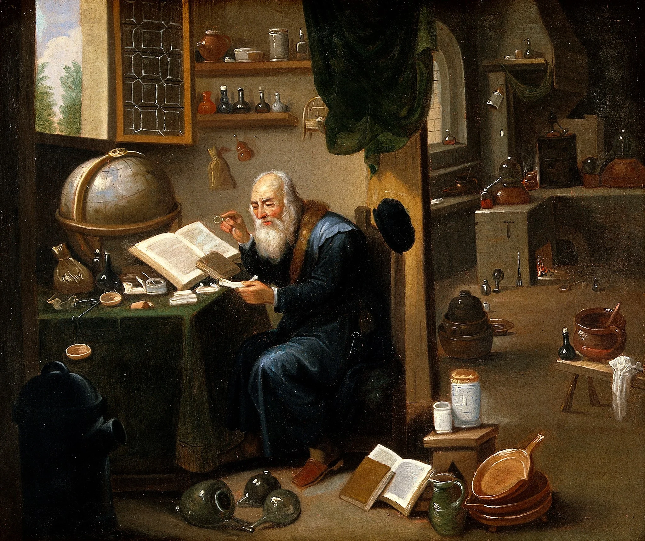 2048px-An_alchemist_in_his_laboratory._Oil_painting_by_a_follower_o_Wellcome_V0017631.jpg