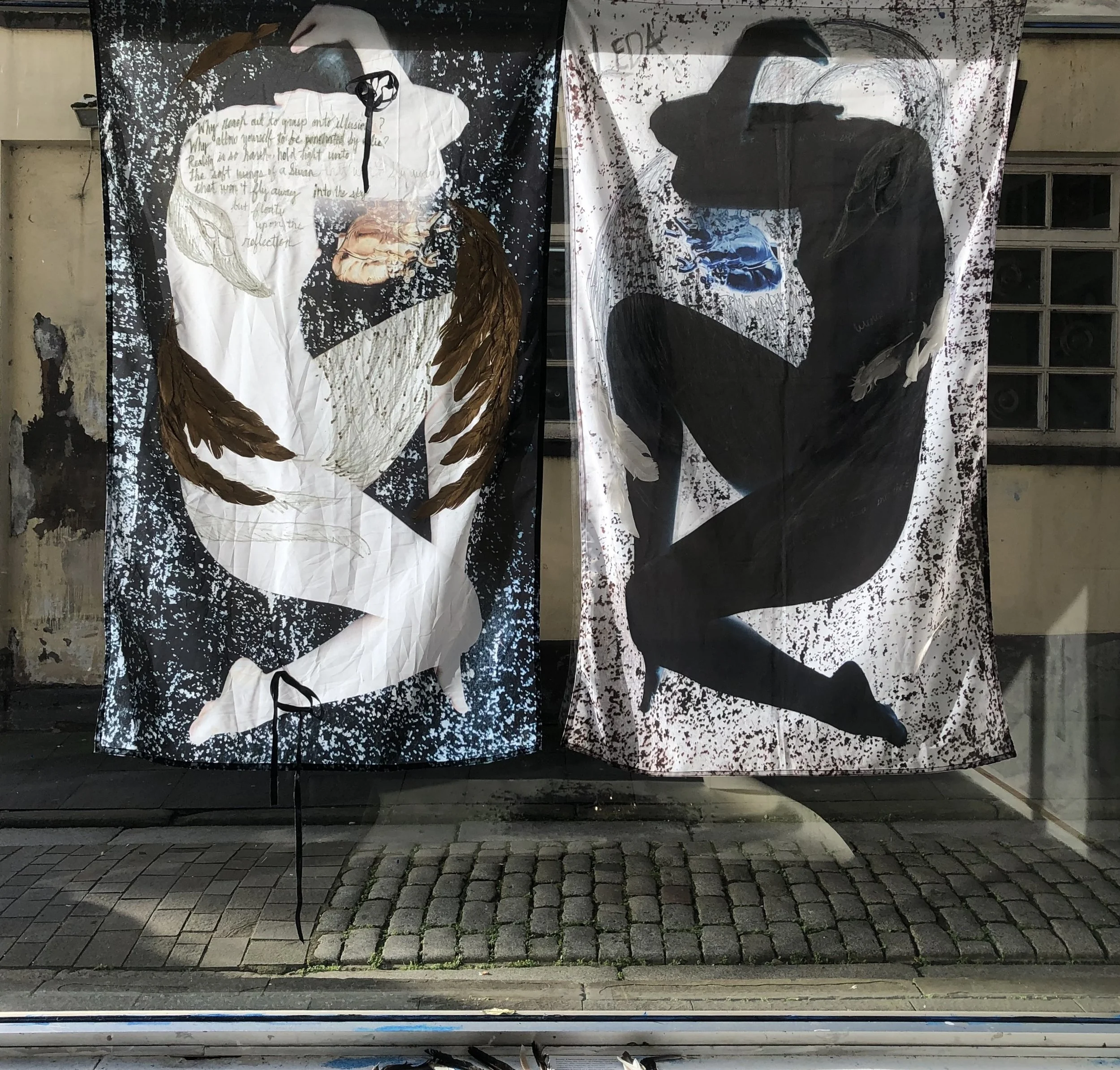 Leda installation at Minotaur Ballet, Swansea Wales